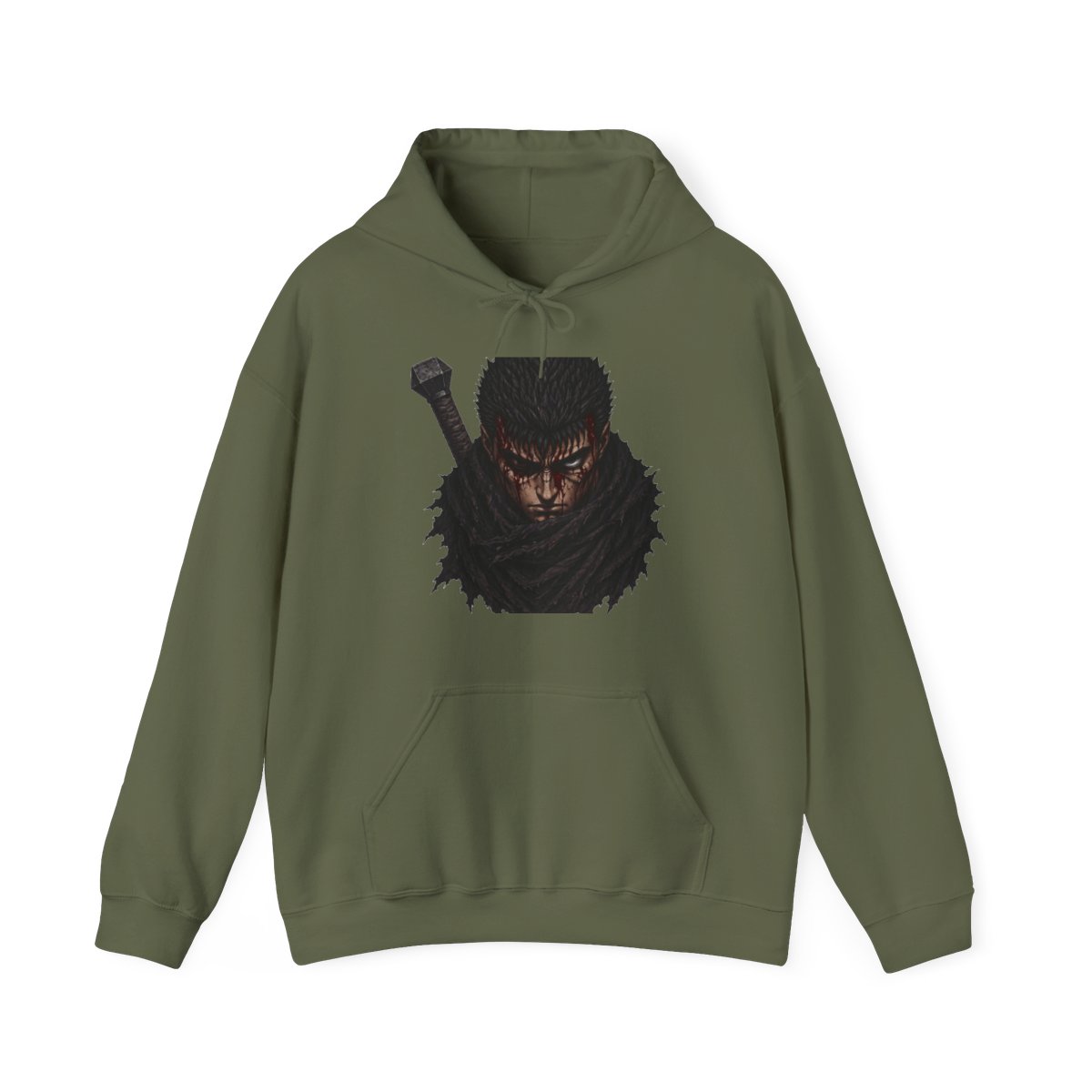 Berserk Guts Epic Anime Hoodie - Warrior Fan Gift - alternate angle 5, merchandise