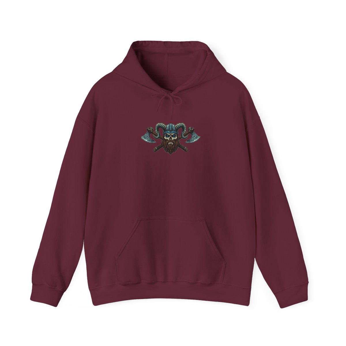 Viking Berserker Skull Valhalla Runes Hoodie - Warrior Gift - alternate angle 3, merchandise