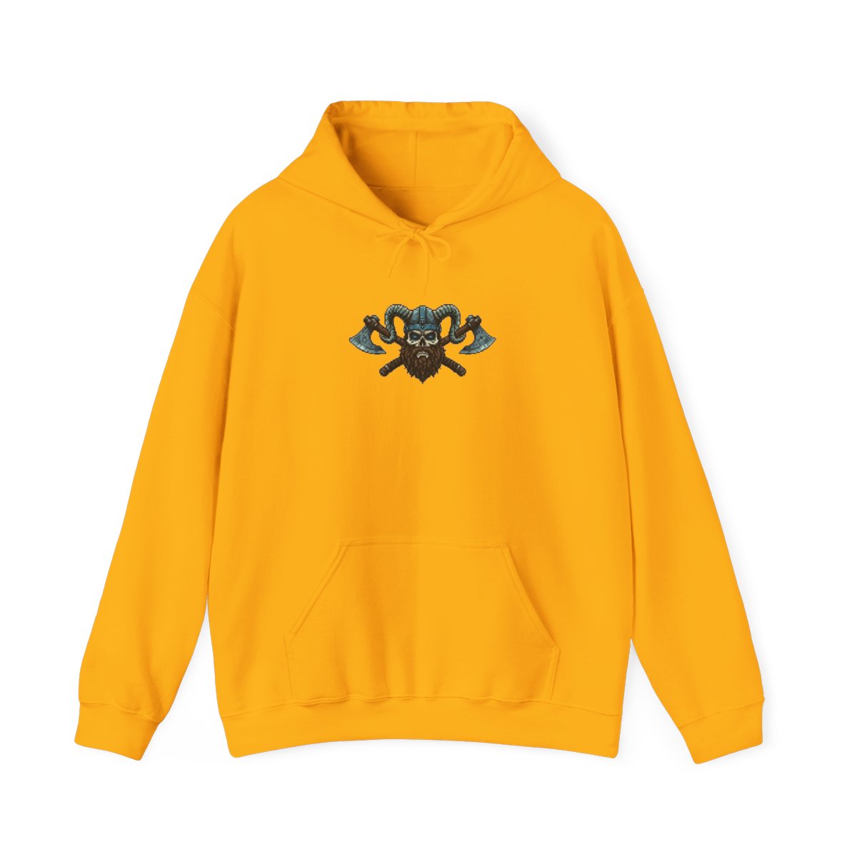 Viking Berserker Skull Valhalla Runes Hoodie - Warrior Gift - alternate angle 2, merchandise
