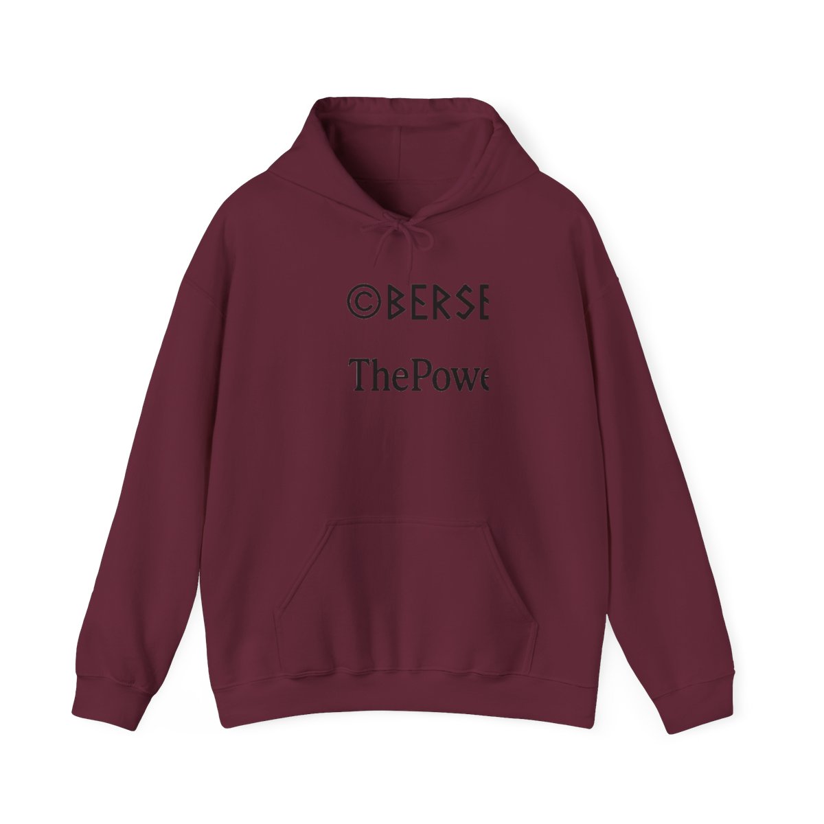 Black hooded Hoodie with the word "BERSERKER" written in white runes on the front - alternate angle 3, merchandise
