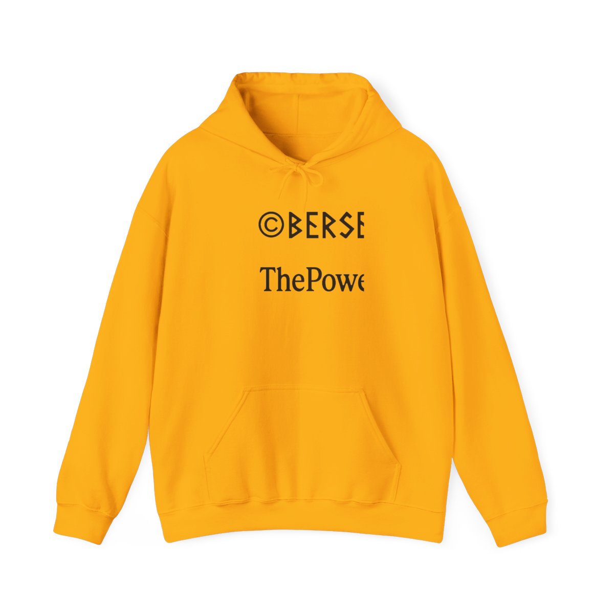 Black hooded Hoodie with the word "BERSERKER" written in white runes on the front - alternate angle 2, merchandise