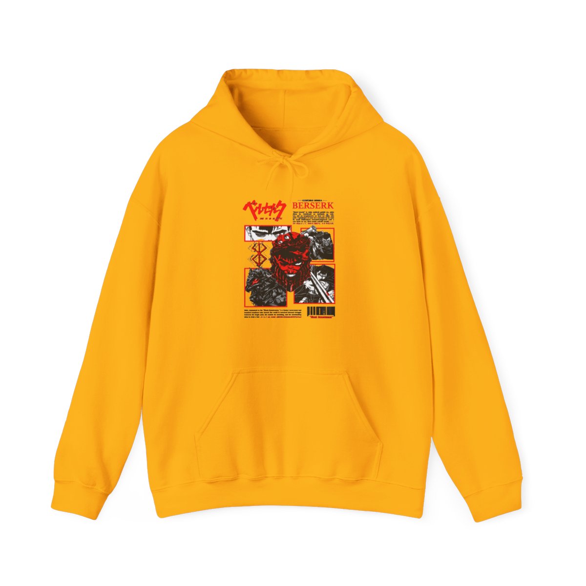 Berserk Guts Skull Hoodie Dark Fantasy Retro Anime - alternate angle 2, merchandise
